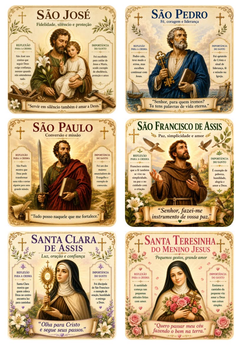 Santos Católicos - conteúdo